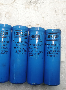 拆机美国思碧 SPRAGUE 736D系列 250V 680UF 螺丝脚电容