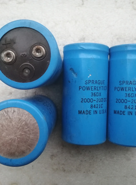 拆机美国思碧SPRAGUE 36DX系列 200V 2000UF 螺丝脚高压发烧电容