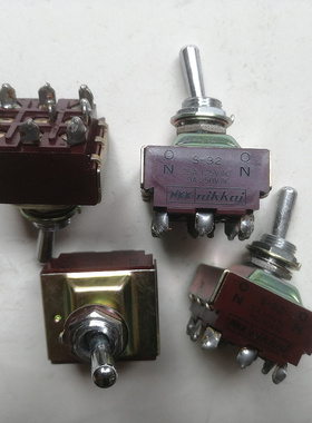 日本原装NKK nikkai（日开）S-32 9脚2档 大钮子开关 250V 9A