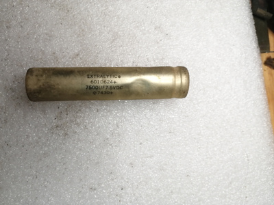 美国红头思碧SPRAGUE EXTRALYTIC 601D系列 7.5v 7500uf 轴向电容