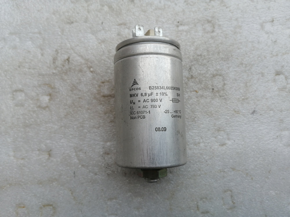 拆机德国西门子 EPCOS 900v 6.8uf 高压油浸无极电容