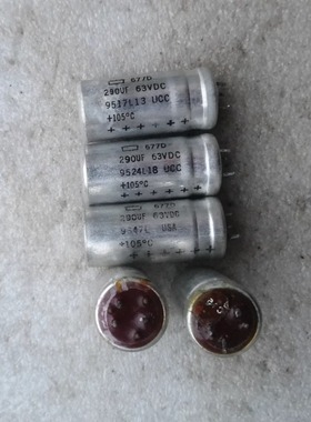 红头美国思碧化工 SPRAGUE 677D系列 透明皮 63v 290uf 发烧电容