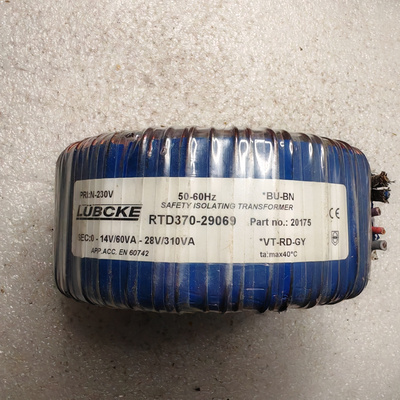 丹麦LUBCKE进口环形变压器 功率370w 输入230v 输出单14v单28v 