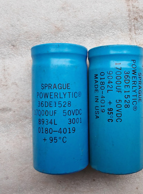 SPRAGUE 拆机美国思碧 36DE 50V 17000UF 螺丝脚电容