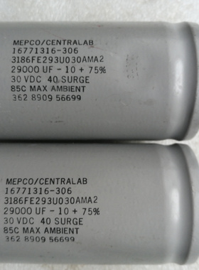 拆机 美国灰皮麦景图MEPCO 30v 29000uf 螺丝脚电容