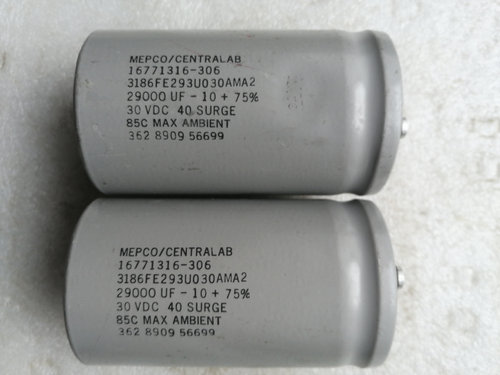 拆机 美国灰皮麦景图MEPCO 30v 29000uf 螺丝脚电容