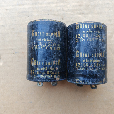 nichicon日本尼康 GREAT SUPPLY 63V 12000UF 发烧音频电容 1对价