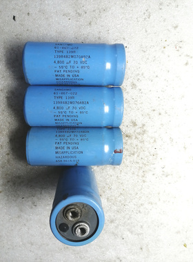 拆机 美国山猫山姆 SANGAMO 70v 4800uf 螺丝脚电容