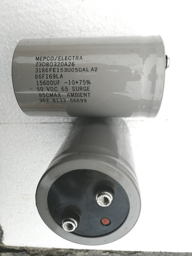 灰皮 美国麦景图MEPCO 50v 可到65v 15600uf 螺丝脚电容