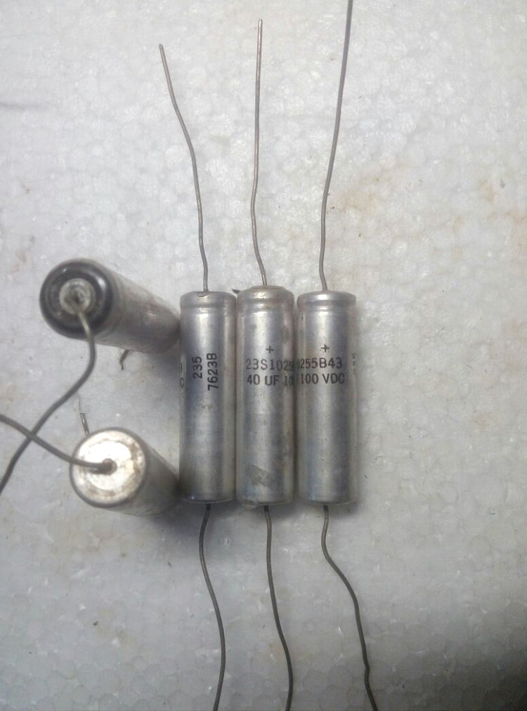 美国思碧SPRAGUE 透明皮电容 100v 40uf 代47uf 古董发烧轴向电容