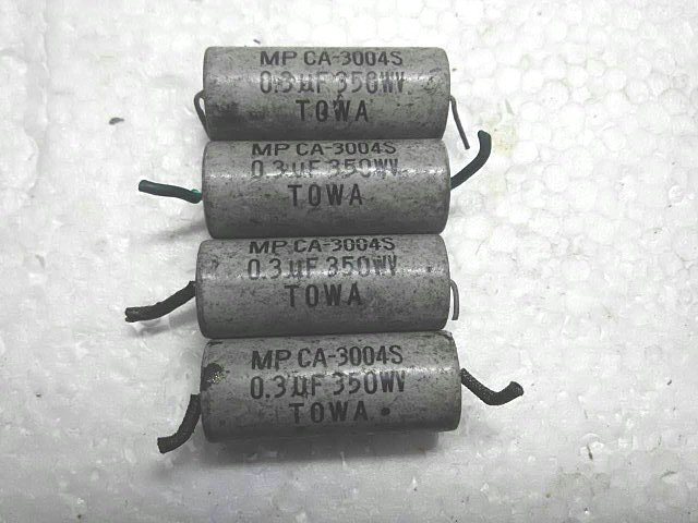 日本东和TOWA 电木壳 音频铜脚 350V 0.3UF 蜡浸无极耦合电容图片