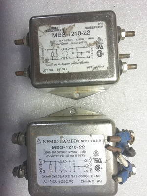 MB 日本 NEMIC LAMBDA MBS-1210-22 250V 10A 高性能电源滤波器