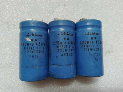 日本尼康nichicon NW系列 450v 220uf 螺丝脚高压发烧滤波电容