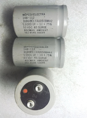 拆机美国灰皮MEPCO 50v 13000uf 螺丝脚电容