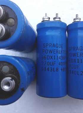 拆机美国思碧 SPRAGUE 36DX系列 400V 270UF 螺丝脚高压发烧电容