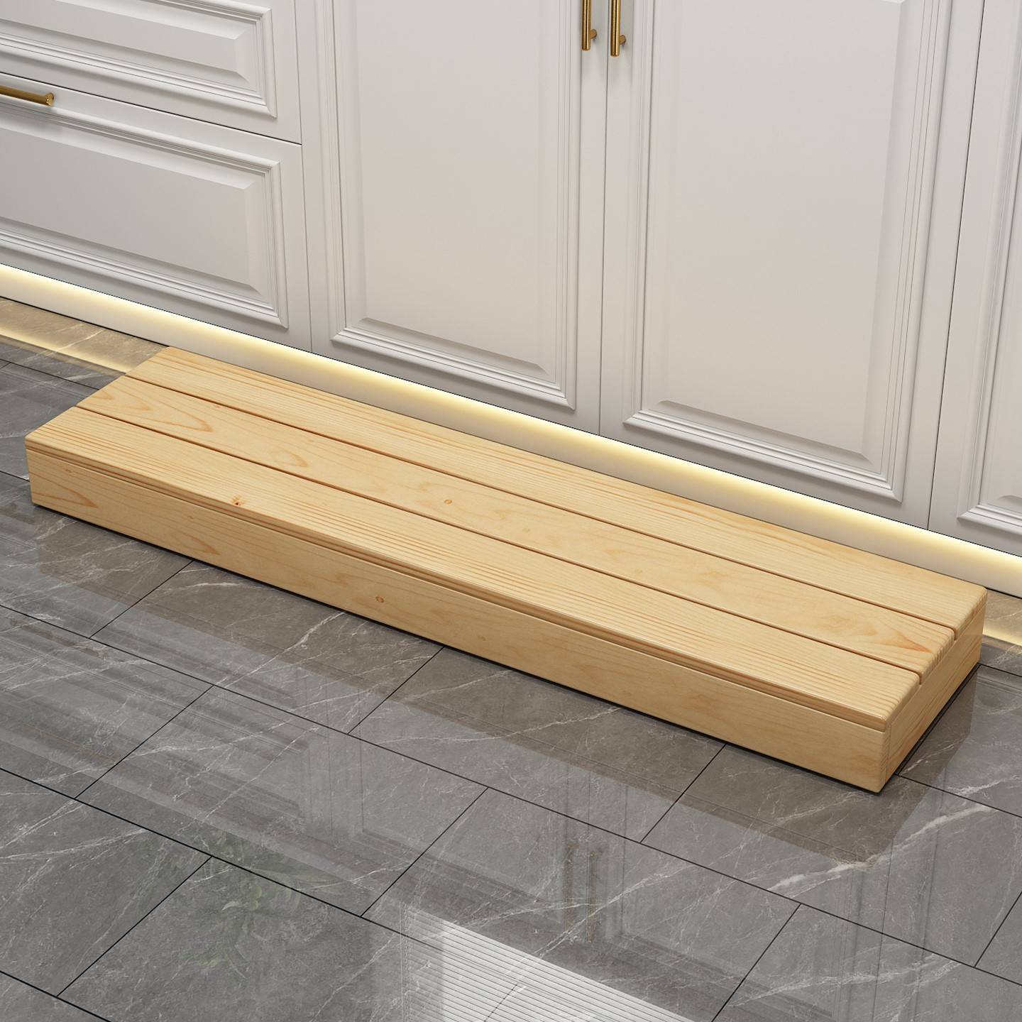 木脚凳踏脚办公增衣室定脚板可制梯底台/阶高垫洗机踏板实垫高楼