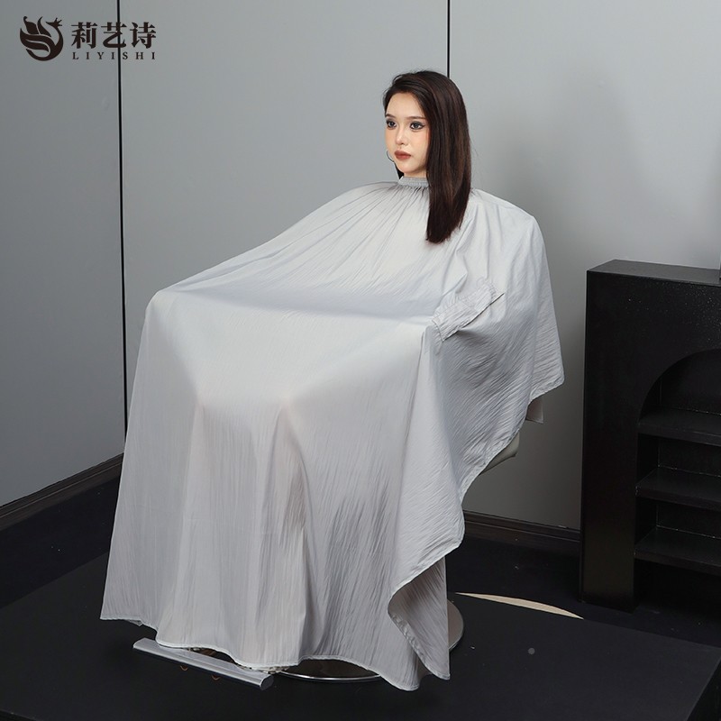 业专款档21理发围廊布发加专用防防静电伸高手围剪发店定制水薄大