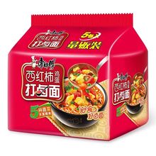 康师傅经典方便面西红柿番茄鸡蛋打卤面五连包5袋装泡面速食快餐
