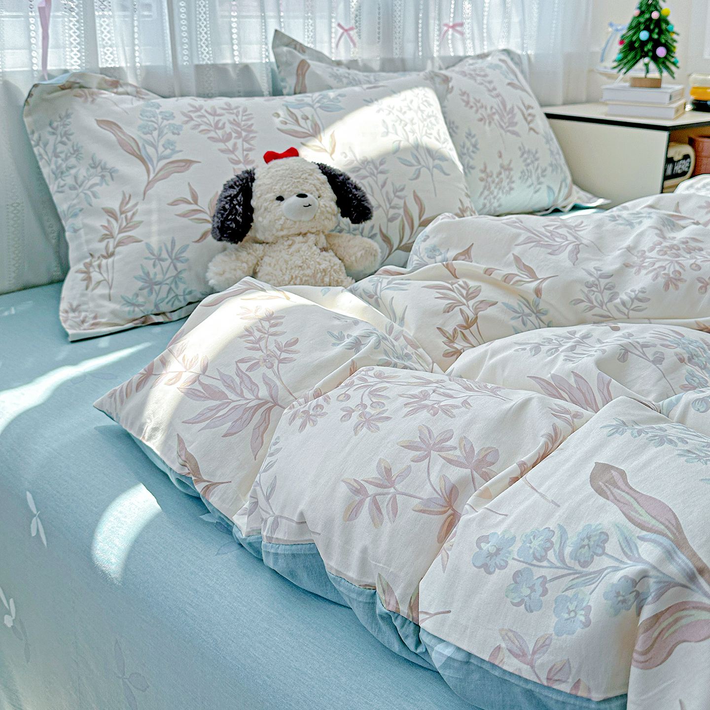 小清新纯棉四件套全棉被套