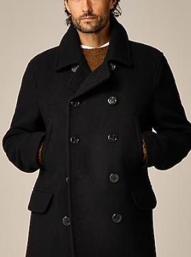 贵价4150 peacoat with 科技内里 经典海军740  羊毛大衣