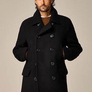 贵价4150 peacoat with 科技内里 经典海军740  羊毛大衣