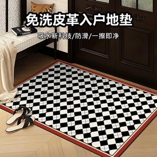 防水皮革地垫入户门玄关地毯浴室防滑耐脏地垫新款 进门脚垫门外垫