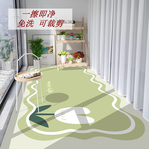 PVC田园阳台进门防水防滑地垫