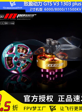 RCinpower致盈动力GTS V3 1303 plus无刷电机2寸圈机大疆O3图传