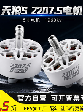 FPV穿越机MGC天狼S 2207.5电机4S 6S 5寸马达竞速花飞1960KV白色