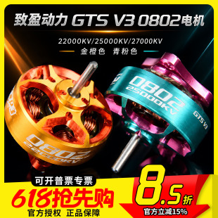 FPV RCinpower 致盈动力 GTS V3 0802 电机 无刷马达 微型穿 越机