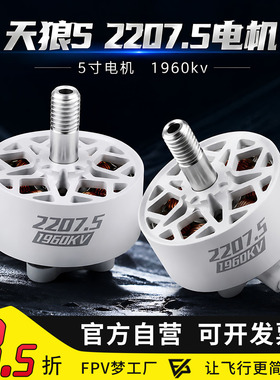 FPV穿越机MGC天狼S 2207.5电机4S 6S 5寸马达竞速花飞1960KV白色