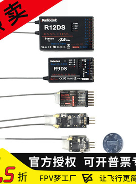 乐迪R6DS R9DS R12DS R6DSM  2.4G航模遥控器AT9 AT9S AT10接收机