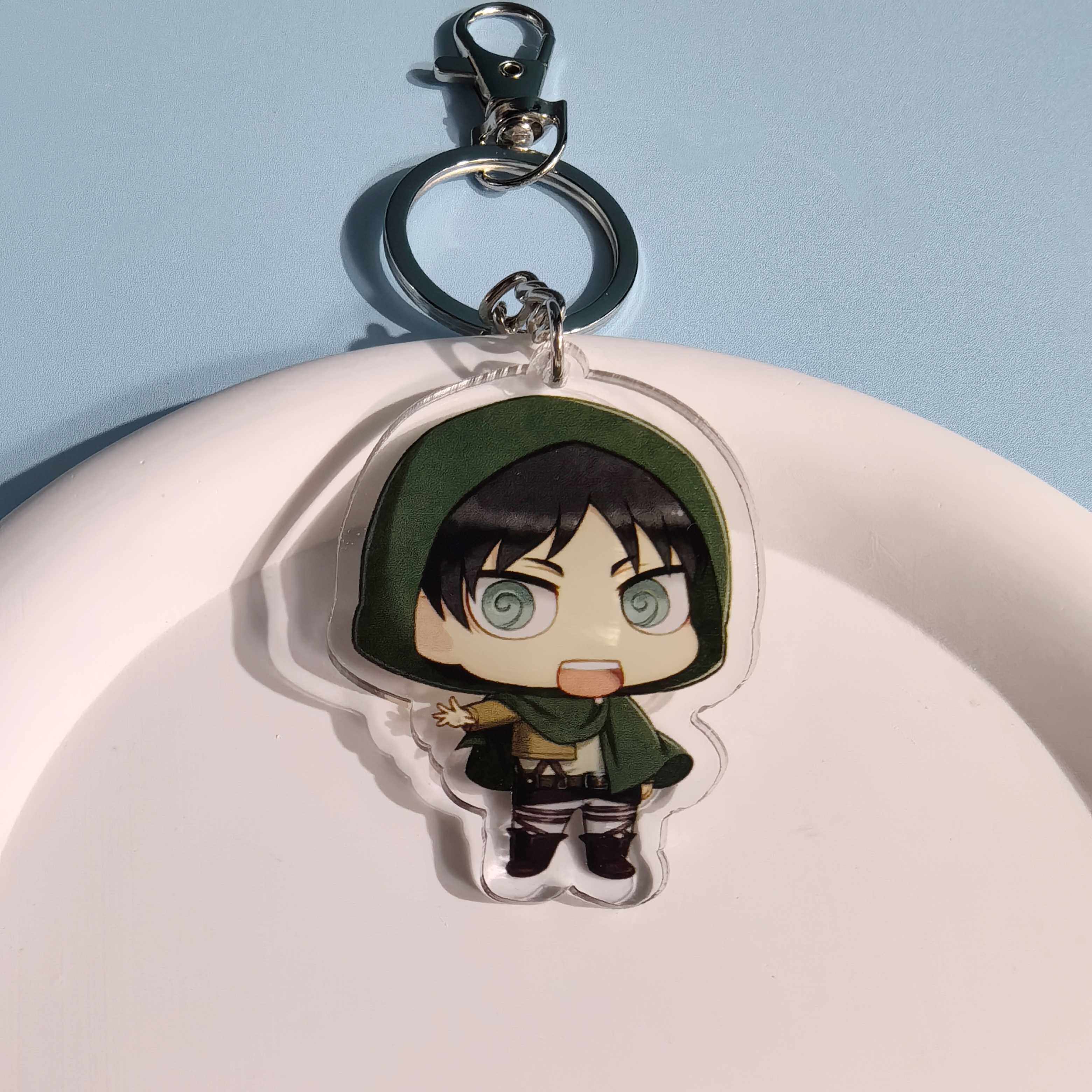 进击的巨人q版钥匙扣挂件书包装饰调查兵团帽子可爱萌利威尔艾伦