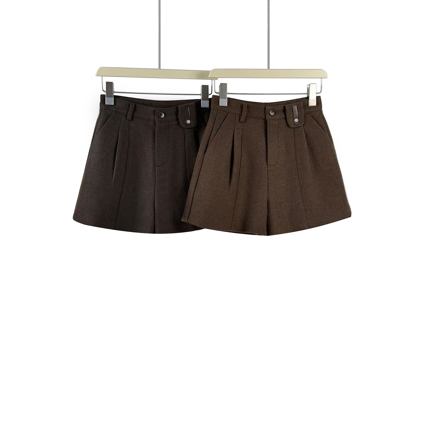 新款女高腰显瘦百搭休闲裤时尚潮流宽松直筒裤加厚通勤短裤