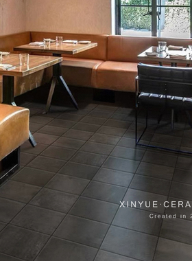 佛山复古黑色多款小方砖民宿厨房卫生间浴室墙砖阳台咖啡商铺地砖