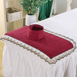 美容院床头洞巾趴巾定制按摩床垫脸巾洞巾毛巾会所床罩洞垫巾洞巾