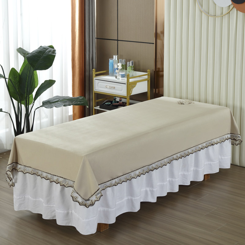 高档美容床单纯棉简约推拿按摩用品荷兰尼全棉加厚纯色床上防滑