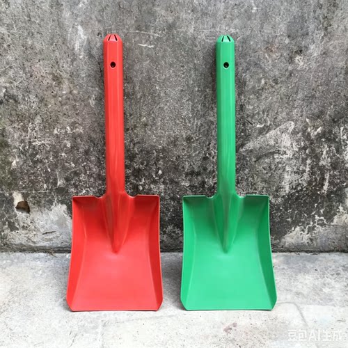 一体成型园艺铁铲庭院种植铲土实用彩色中型方铲赶海儿童铲沙挖沙