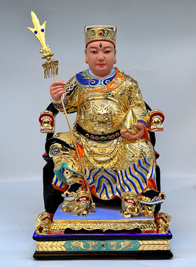 香樟木雕华光大帝五显灵官马元帅