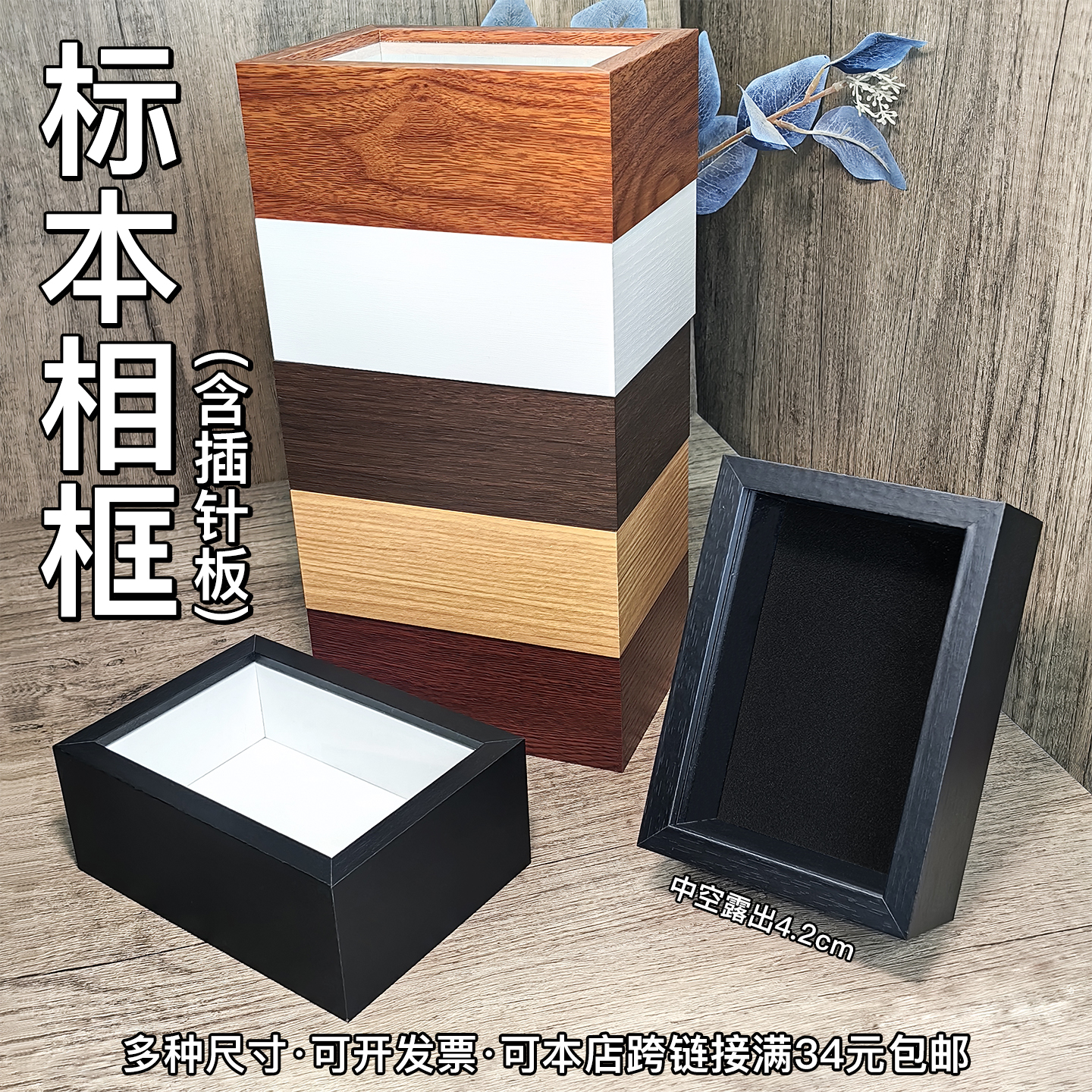 昆虫蝴蝶标本玻璃镜面相框插针板