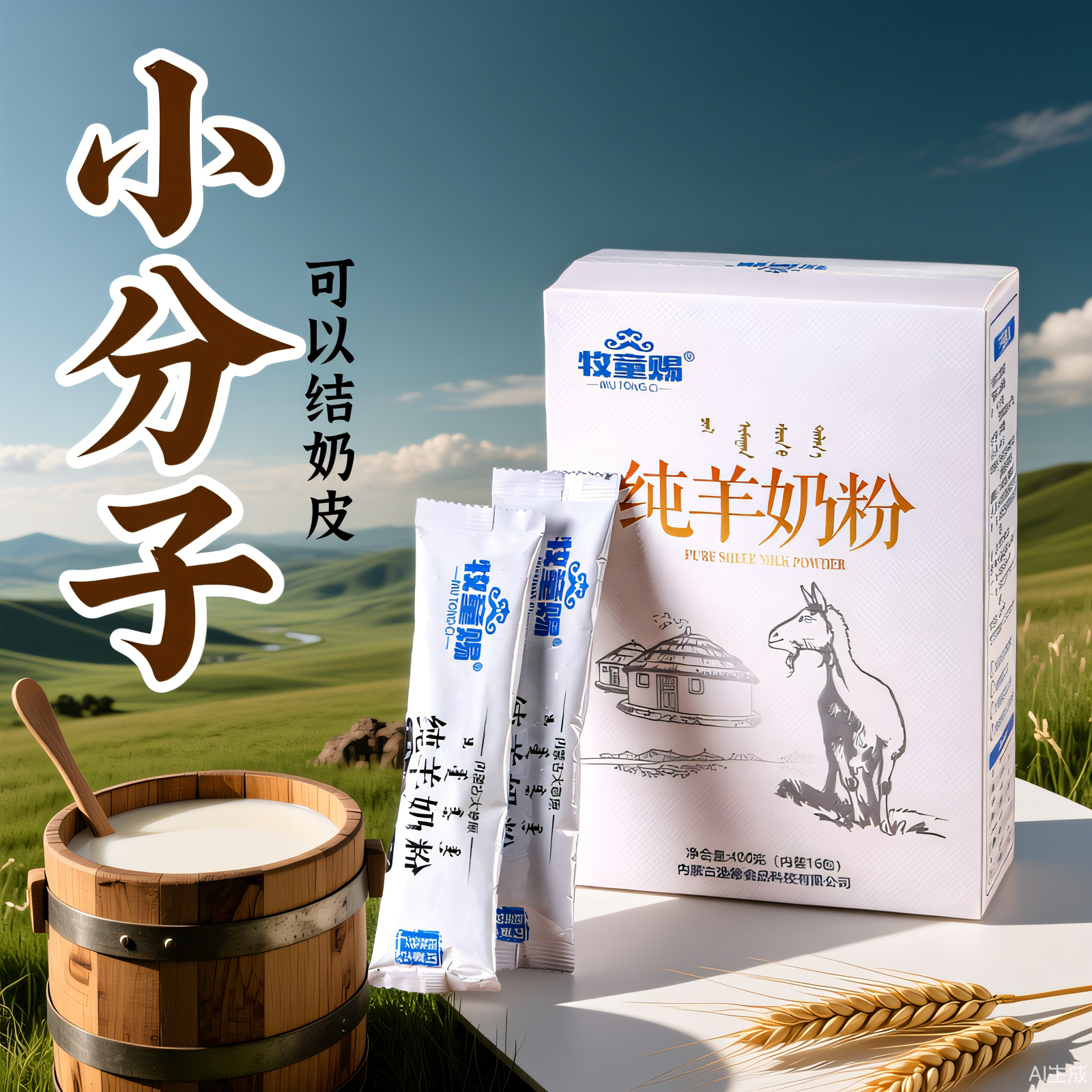 内蒙古纯羊奶粉400克×6盒无蔗糖儿童学生孕妇中老年成人冲饮早餐,咖啡/麦片/冲饮,学生/成人/中老年羊奶粉,淘宝优惠券,粉丝福利购,淘宝优惠卷