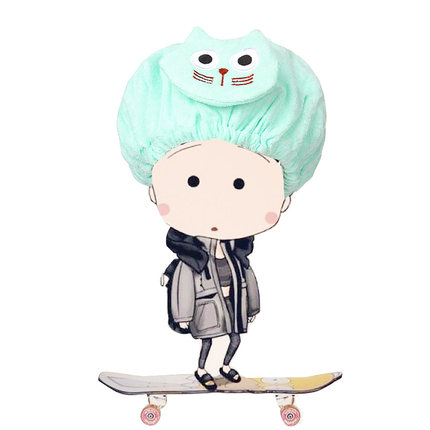 Joy Land/姣兰可爱卡通儿童浴帽宝宝浴帽小孩洗澡防水浴帽洗护帽