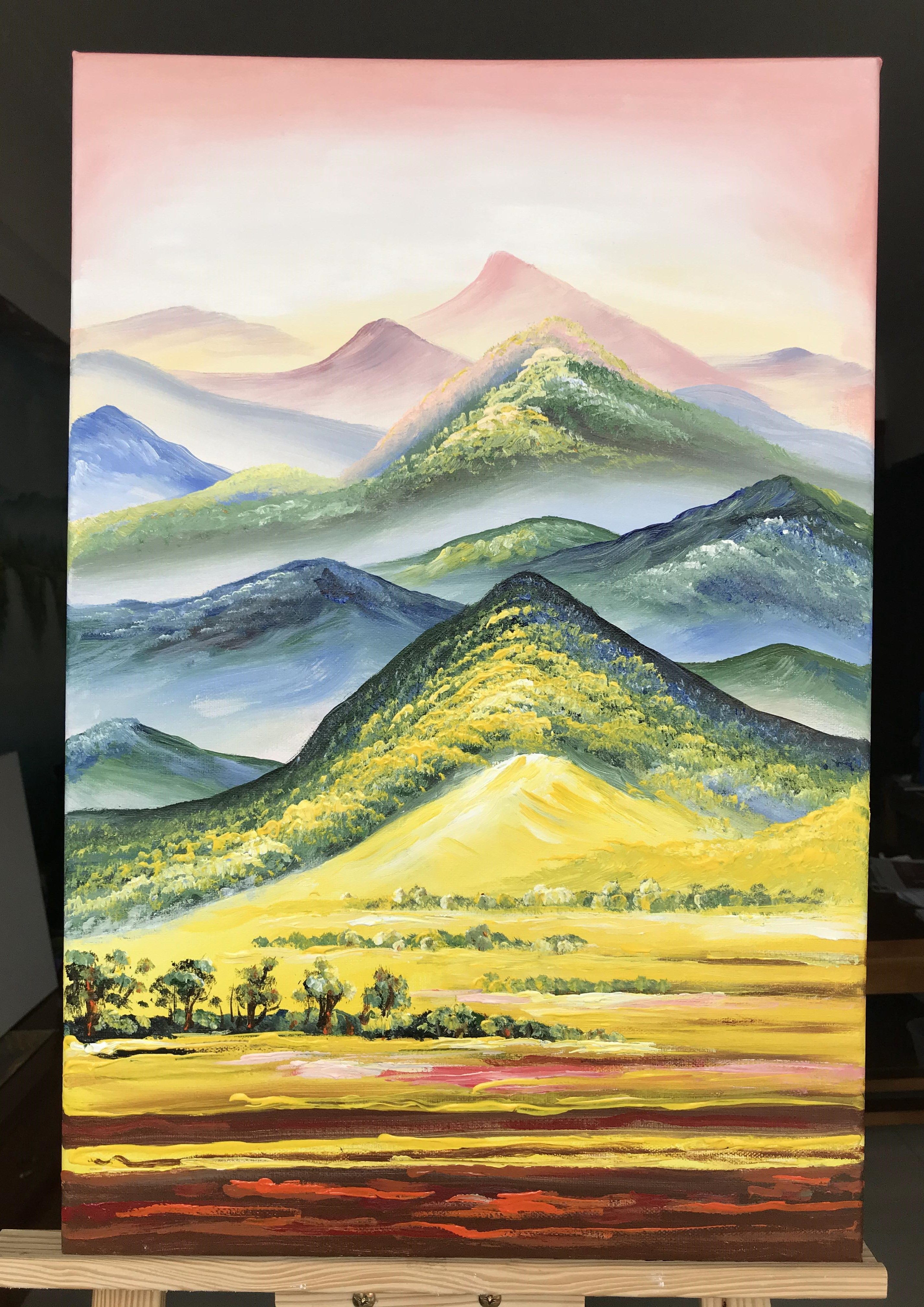 纯手工油画迎福靠山风水画丰收景酒店办公客厅书房餐厅卧室玄关