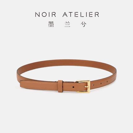 墨兰兮 20mm皮带女式腰带头层牛皮简约基础款收腰 NOIR ATELIER