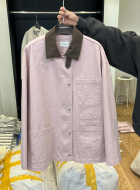 韩国东大门RIVEROOM 2026春季新款拼色翻领休闲中长款卡其风衣