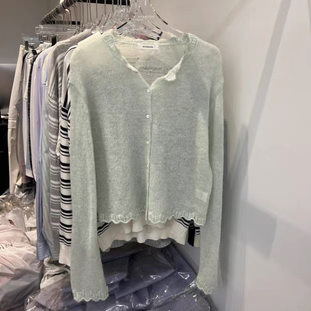 韩国东大门riveroom2026春季新品多巴胺温柔甜美百搭短开衫女