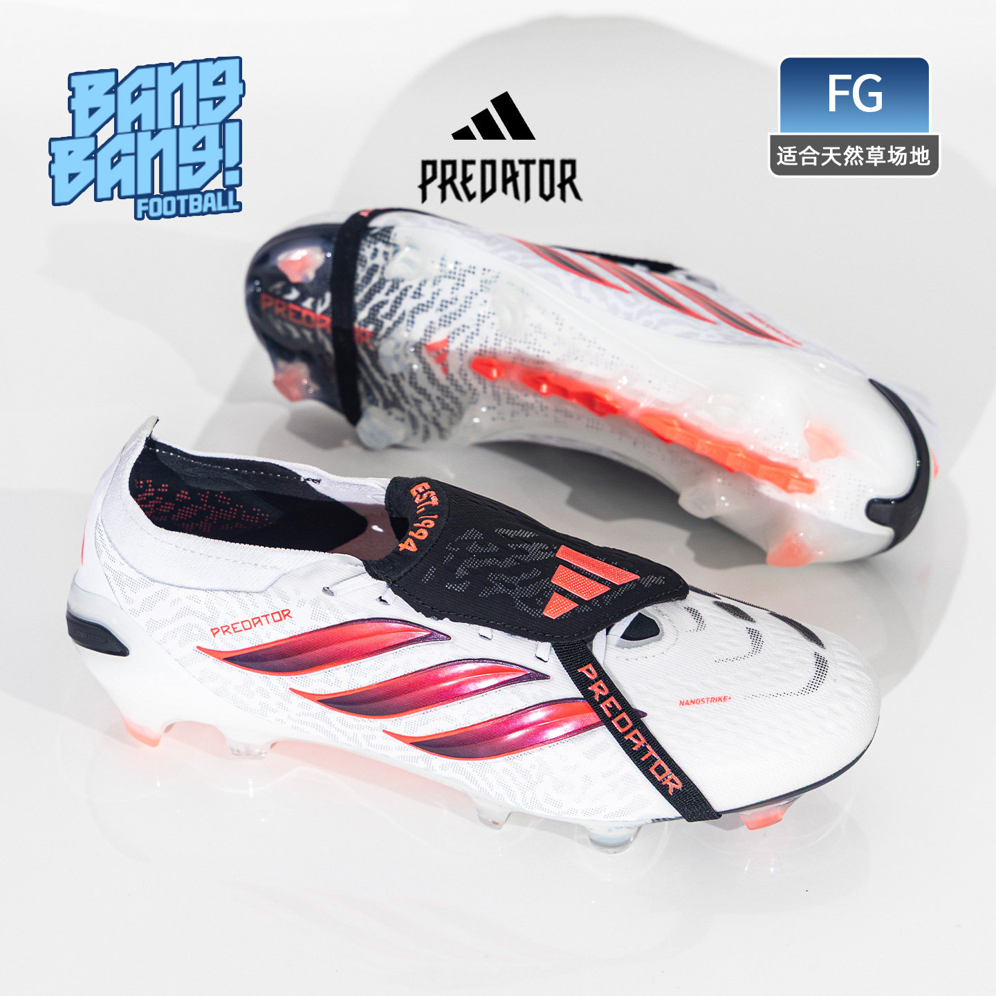 棒棒:ADIDAS阿迪达斯猎鹰高端FG长钉世界杯真草足球鞋成人JP6248