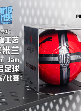 棒棒:PUMA/彪马AC米兰X Slam Jam联名5号球机缝训练足球085291-02