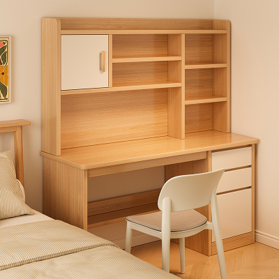 中学生专用学习桌2025新款书桌学生书架书柜一体桌储物柜家用初中