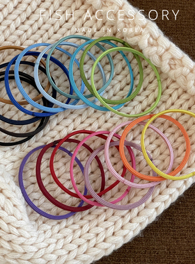 特价韩国进口KK头绳糖果色结实耐用纤细隐形打底皮筋发圈日常发绳